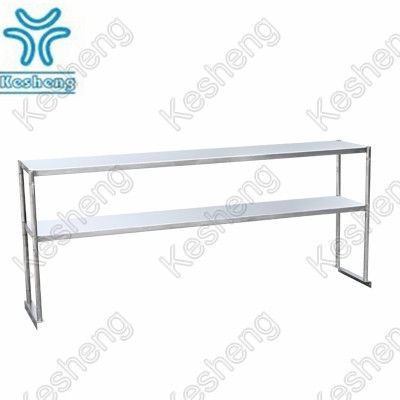 nsf approved stainless steel over shelf/stainless steel table mount shelf