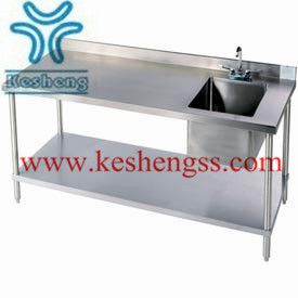 stainless steel sink with table/stainless steel table with sink