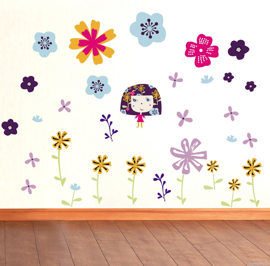 wall flower sticker