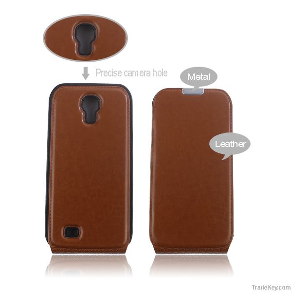 New arrival high quality leather case for Samsung galaxy s4 I9500