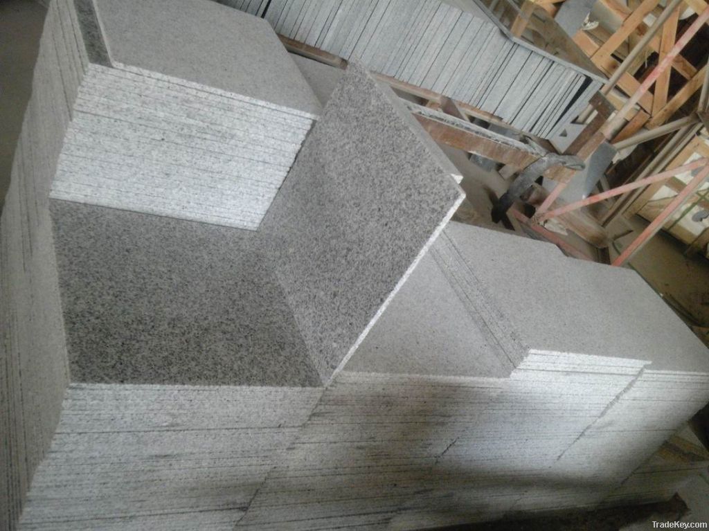 polished g603 granite tile, sesame white granite tile, grey granite