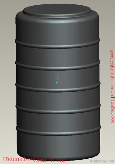 Plastic blow mould (plastic barrel)