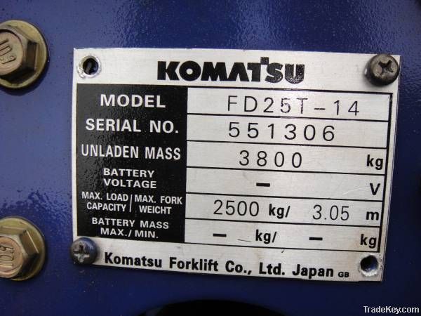 Used Forklifts Komatsu FD25T-14