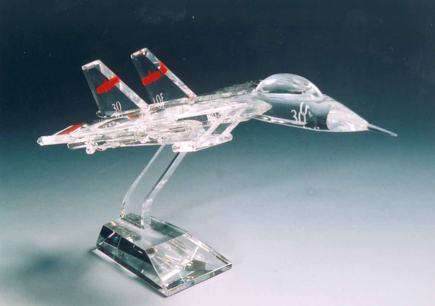 crystal airplane model