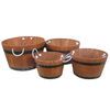 Round wooden planter made in Vietnam