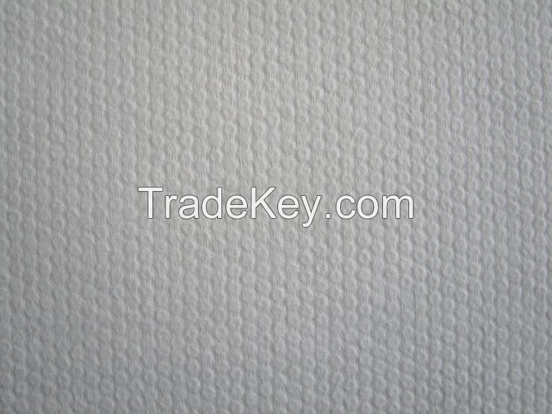 Cross Lapping Dot embossed spunlace nonwoven fabric