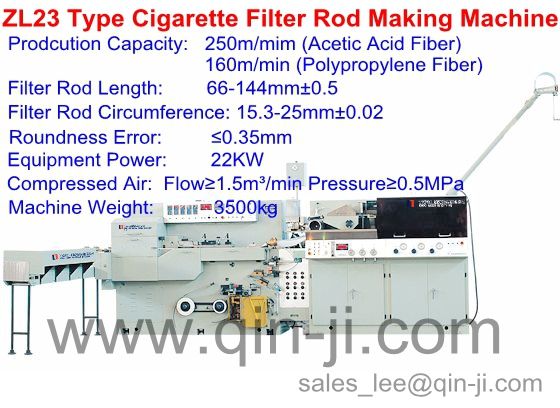 ZL23 Type cigarette filter rod making machine