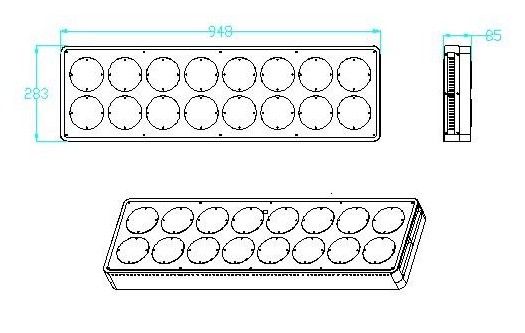 3W LED chip 660nm 700W LED grow light for medical plants growing