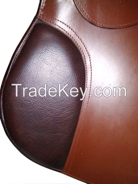 Genuine leather horse jumping saddle Brown , size 14,15,16,17