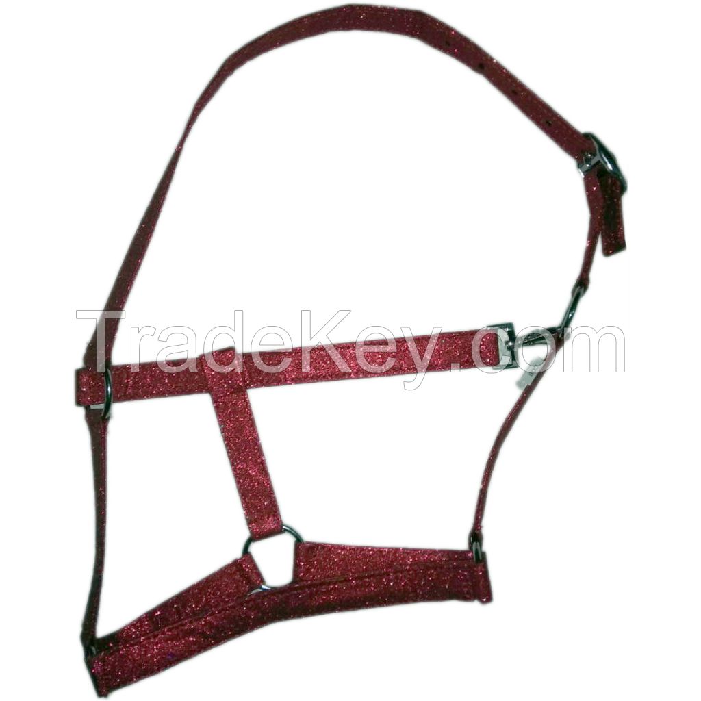 Genuine Glitter horse halter Brown , size pony,cob,full