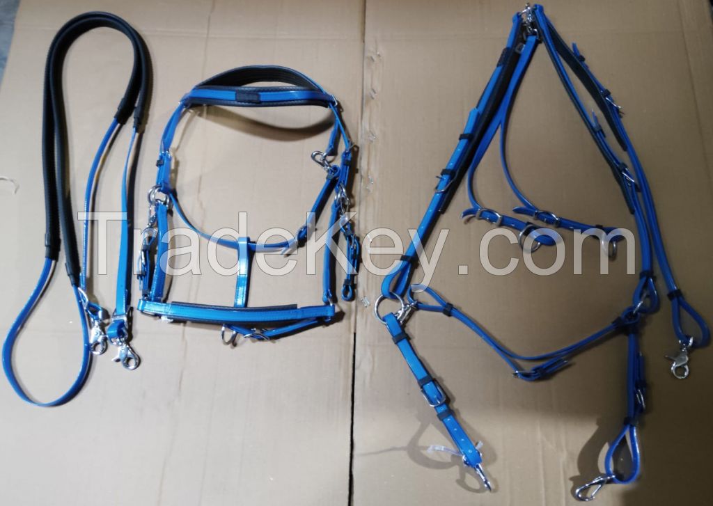Genuine imported material Zelko bio endurance bridles Blue with complete set rust proof fitting