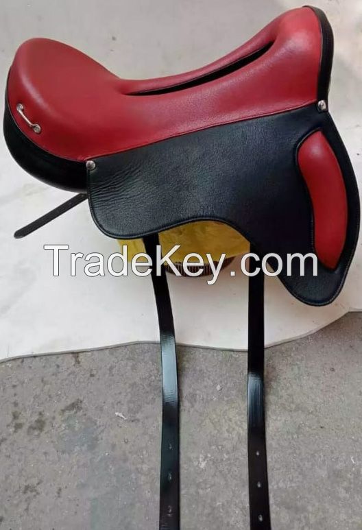 Genuine Imported Material endurance synthetic saddle red black with rust proof fittings