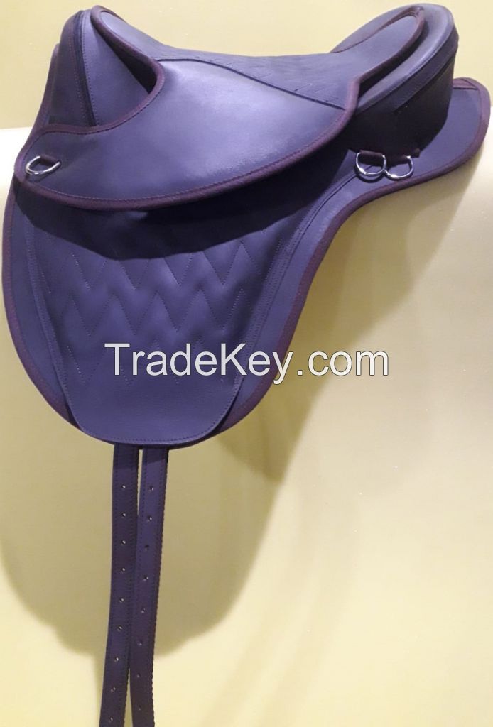 Genuine Imported Material endurance synthetic saddle purple with rust proof fittings