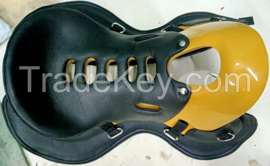 Genuine Imported Material endurance synthetic saddle yellow black with rust proof fittings