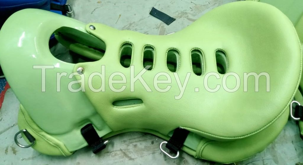 Genuine Imported Material endurance synthetic saddle yellow black with rust proof fittings