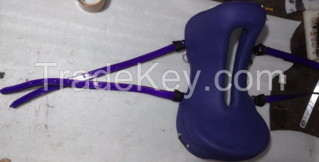 Genuine Imported Material endurance synthetic saddle Purple with rust proof fittings