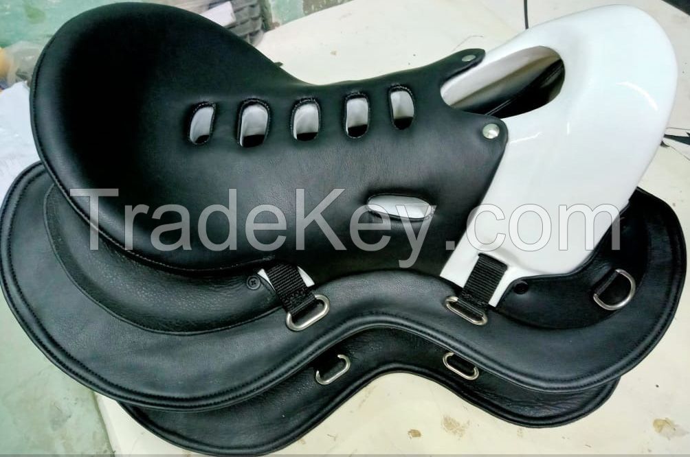 Genuine Imported Material endurance synthetic saddle white black with rust proof fittings