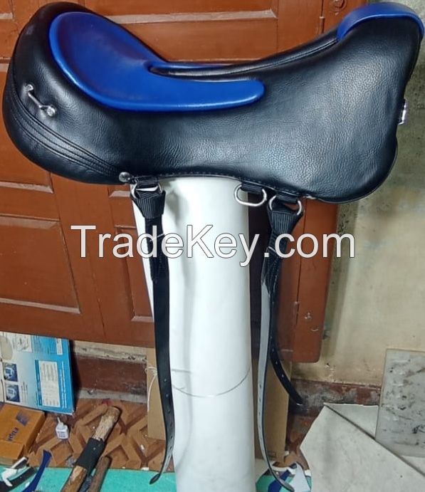 Genuine Imported Material endurance synthetic saddle blue black with rust proof fittings