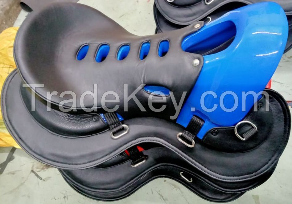 Genuine Imported Material endurance synthetic saddle blue black with rust proof fittings