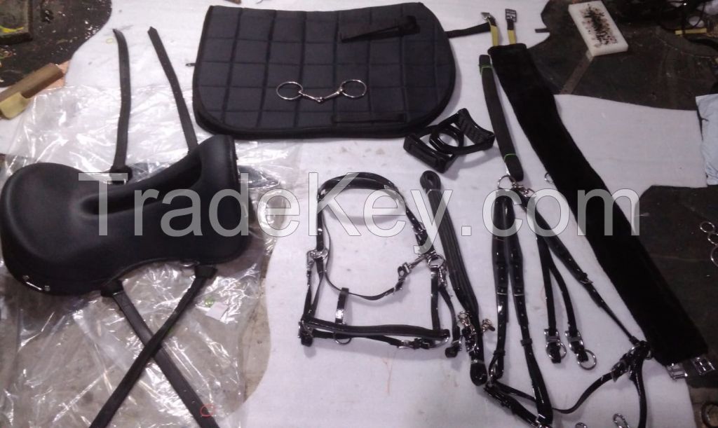 Genuine imported material endurance saddle set with saddle pad,girth