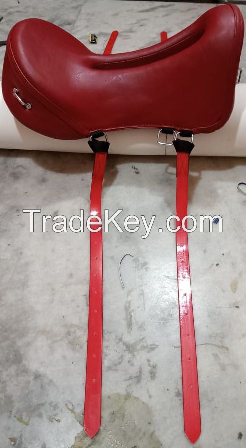 Genuine Imported Material endurance synthetic saddle Red with rust proof fittings