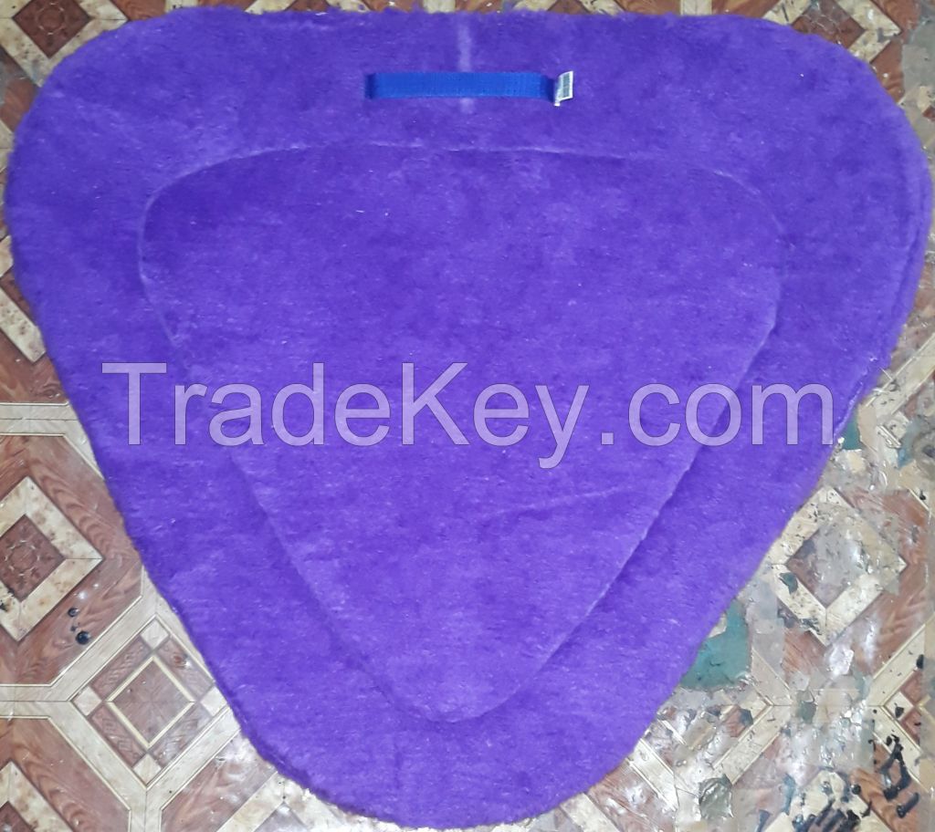 Genuine imported material bareback fur saddle pad Red 1 to 2 inch HD foam filling