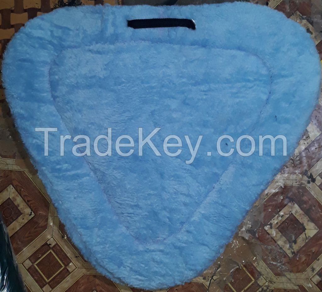 Genuine imported material bareback fur saddle pad lite Grey 1 to 2 inch HD foam filling