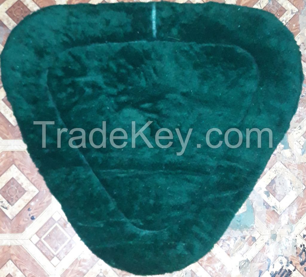 Genuine imported material bareback fur saddle pad Dark Green 1 to 2 inch HD foam filling