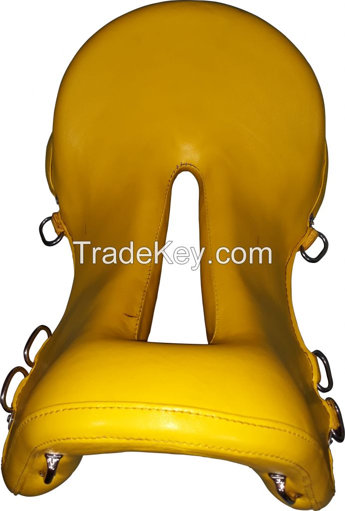 Genuine imported endurance horse suede saddle yellow with rust proof fitting