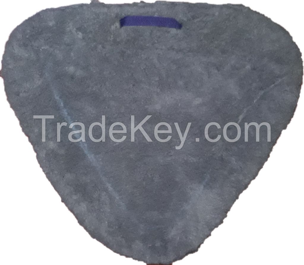 Genuine imported material bareback fur saddle pad sky blue 1 to 2 inch HD foam filling