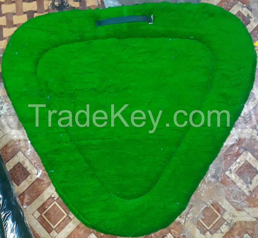 Genuine imported material bareback fur saddle pad Green 1 to 2 inch HD foam filling