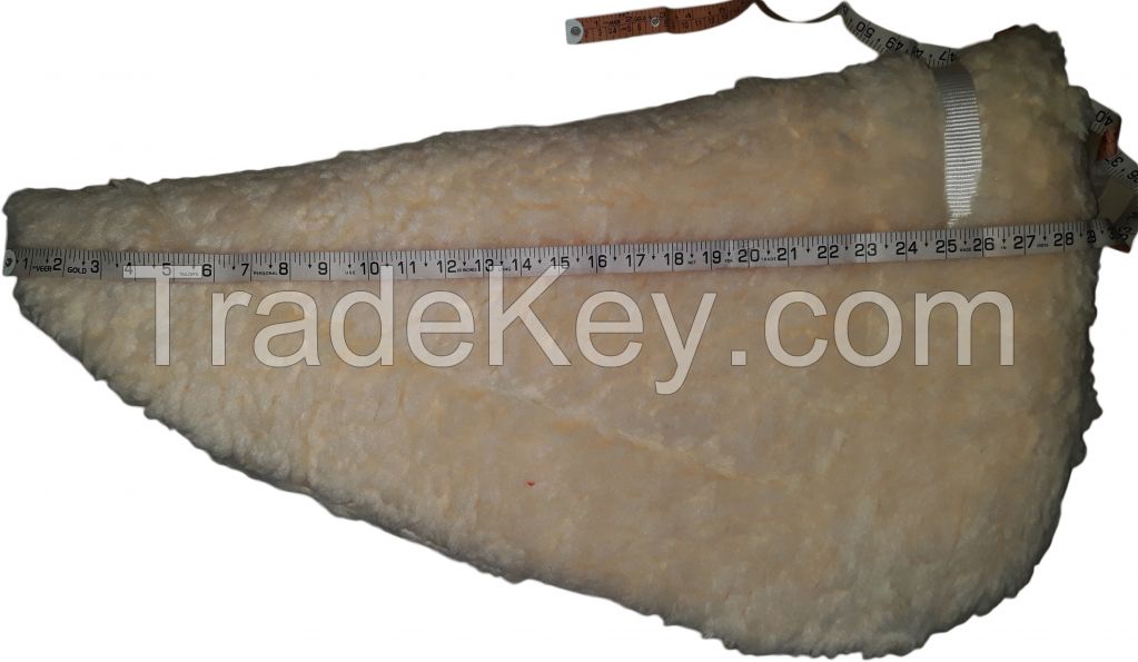 Genuine imported material bareback fur saddle pad white 1 to 2 inch HD foam filling