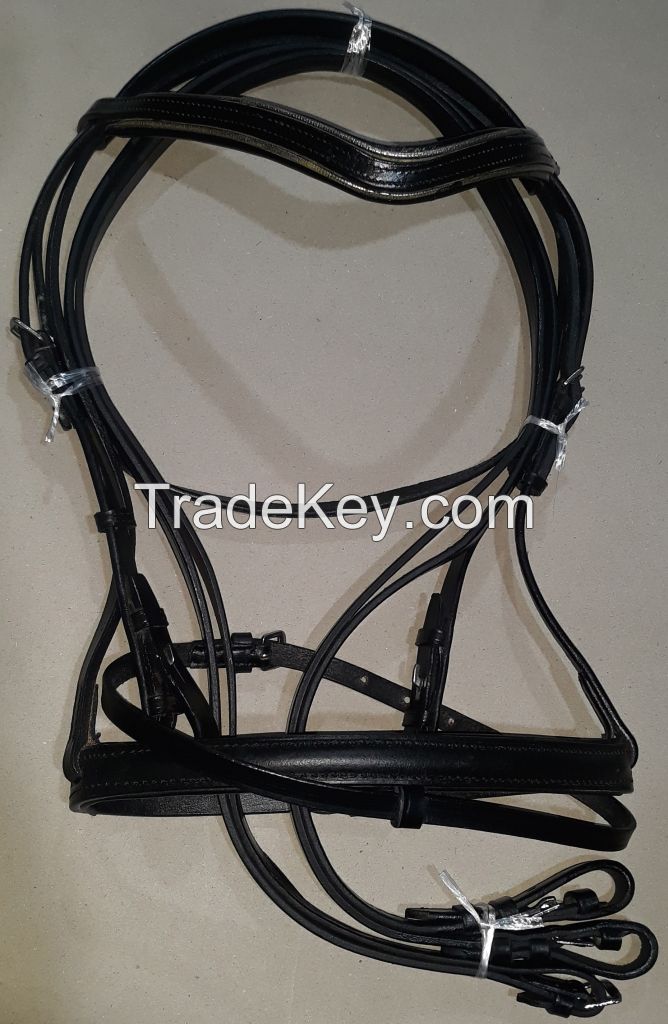 Genuine Imported PP horse bridle Black with rust proof fittings