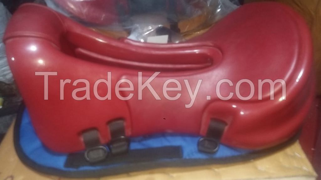 Genuine imported horse endurance suede saddle red black with rust proof fittings