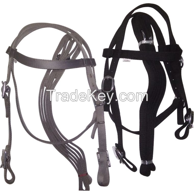 Genuine Imported PP horse bridle Black and Gray with rust proof fittings