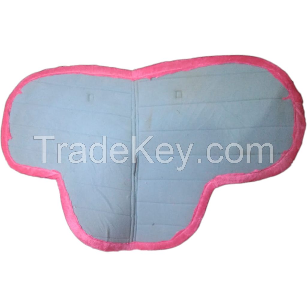 Genuine imported material jumping Purple saddle pad for horse with White fur padding
