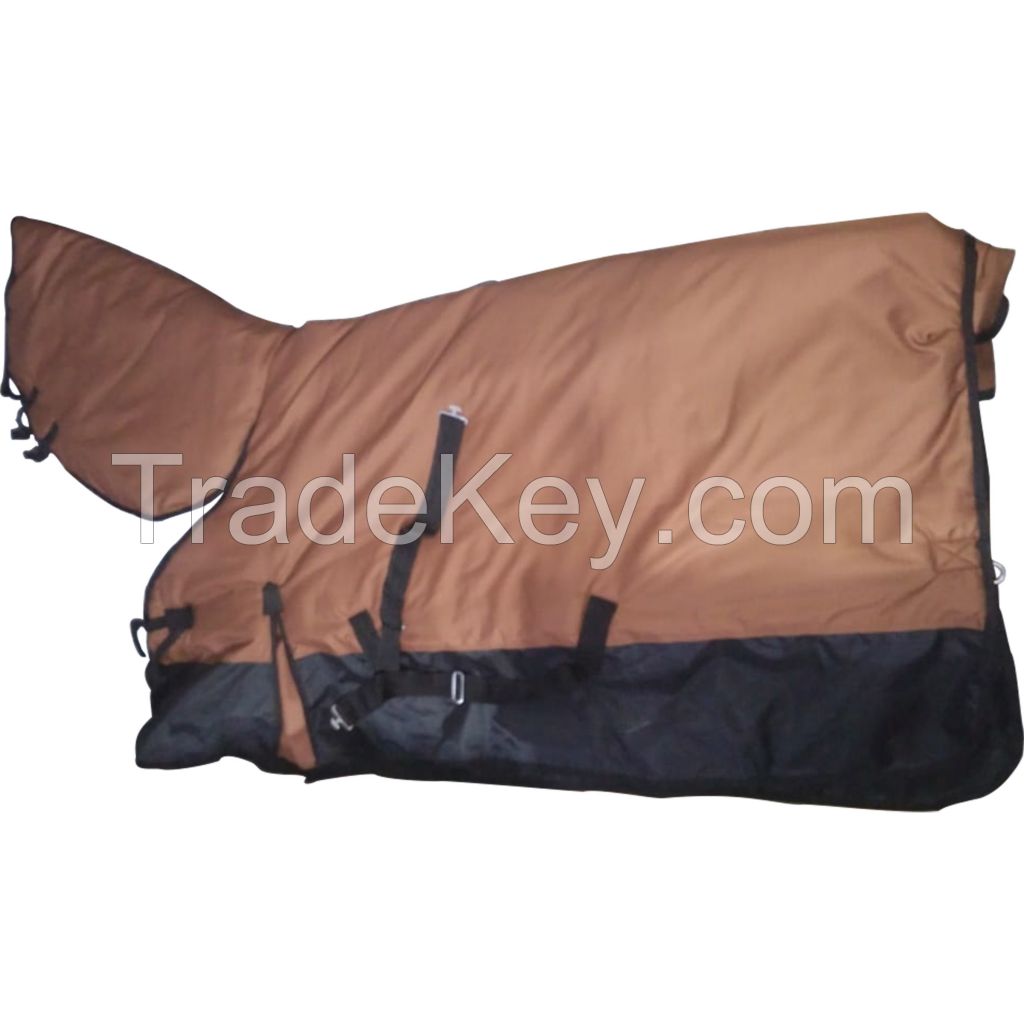 Turnout waterproof winter combo brown horse rugs with rust proof fittings 150-300g filling