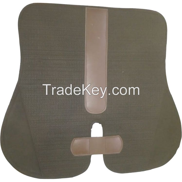 Genuine imported Felt saddle pad black with 1 to 1.5 inch thick felt