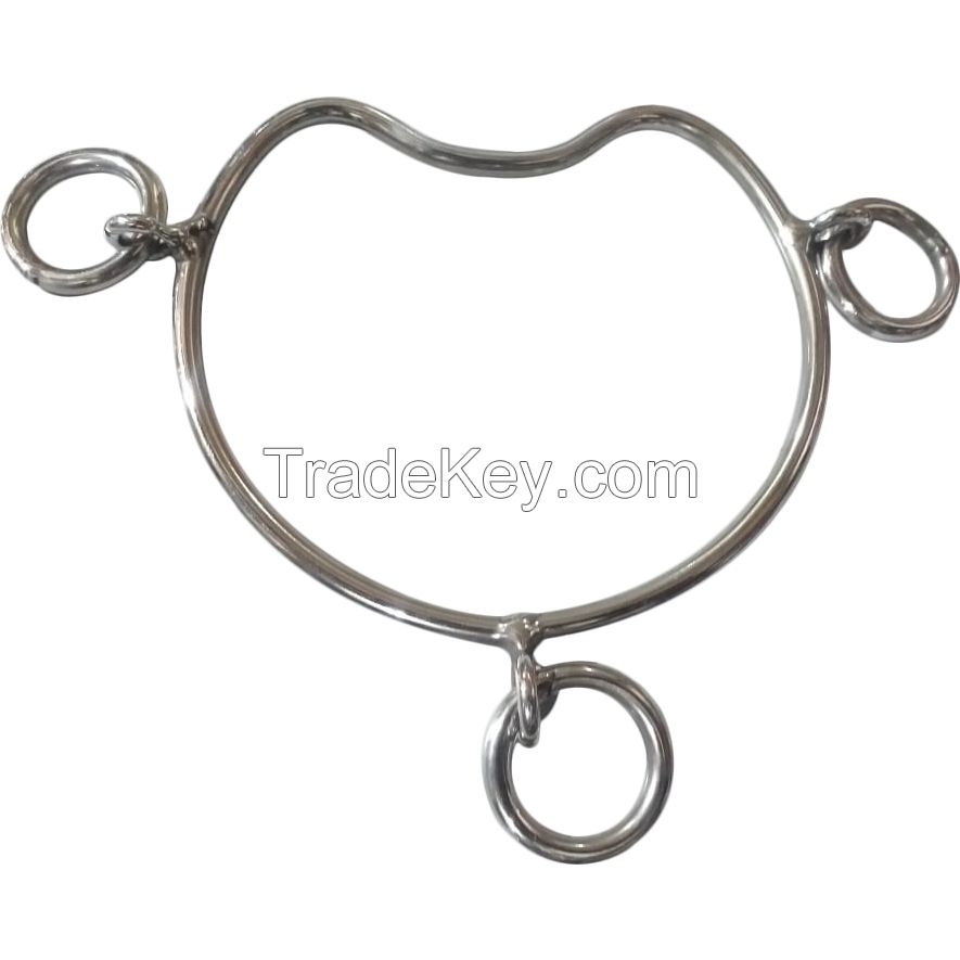 Genuine imported quality steel horse round bits 5 to 6 inch width