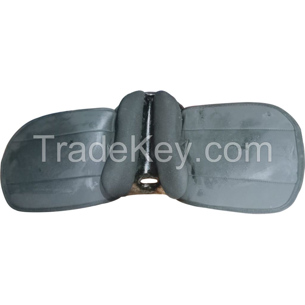 Genuine imported synthetic pony pad black saddle with PP mink girth and dressage saddle