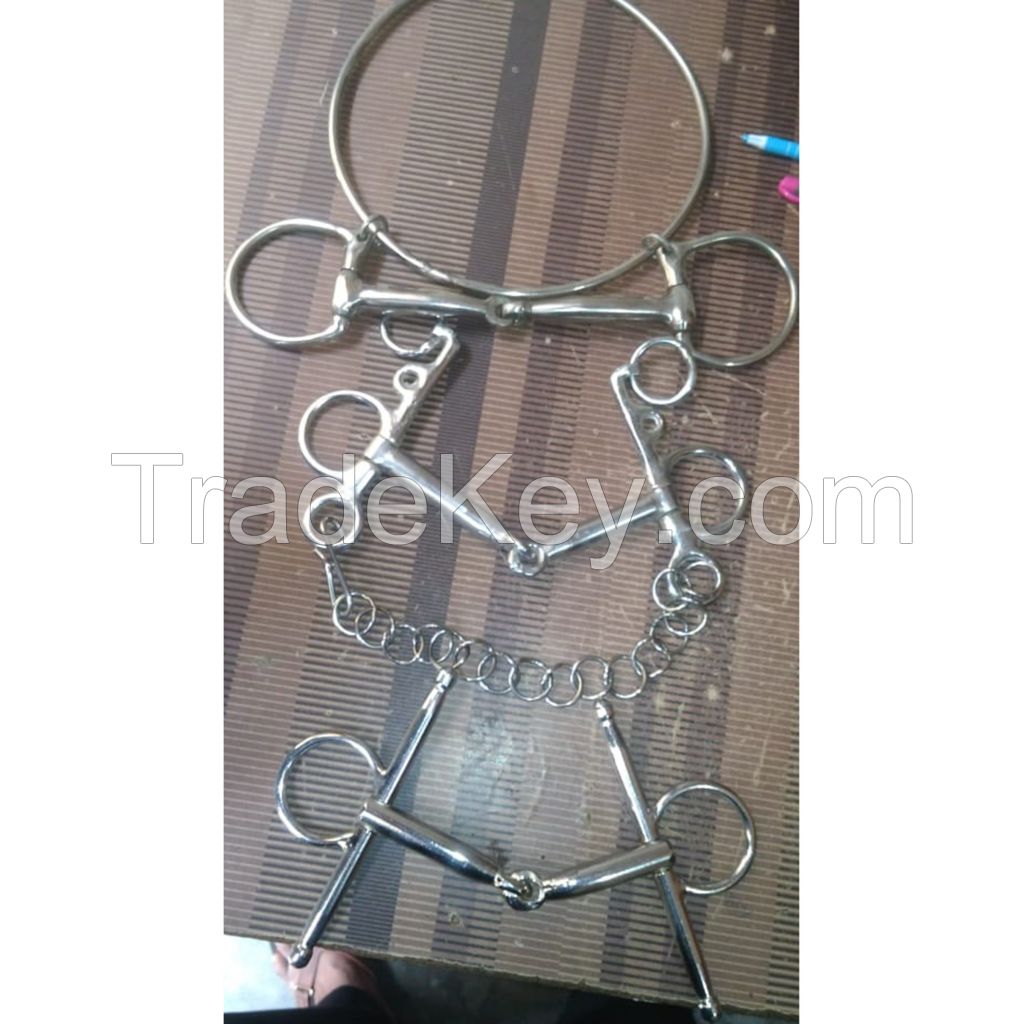 Genuine imported quality steel horse round bits 5 to 6 inch width