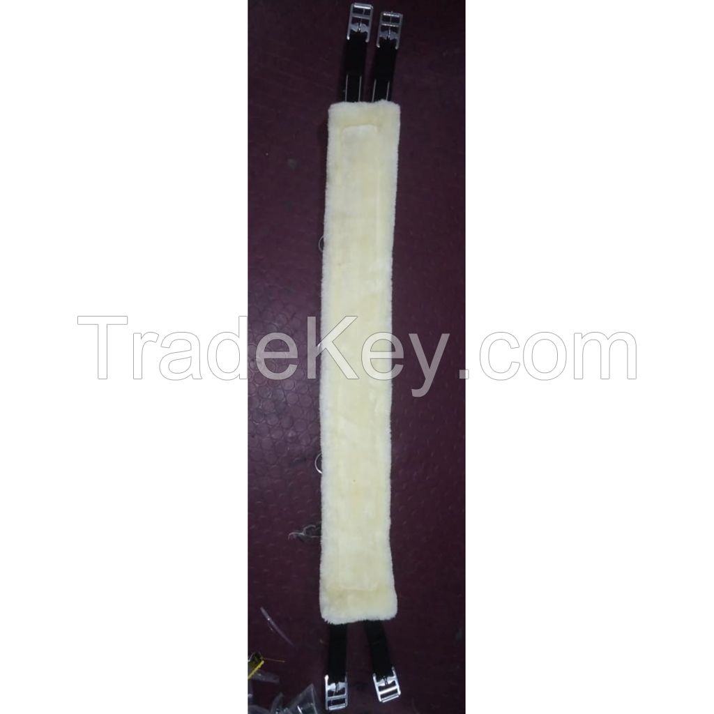 Genuine Imported PP horse white mink padding girth 42 to 56 cm long