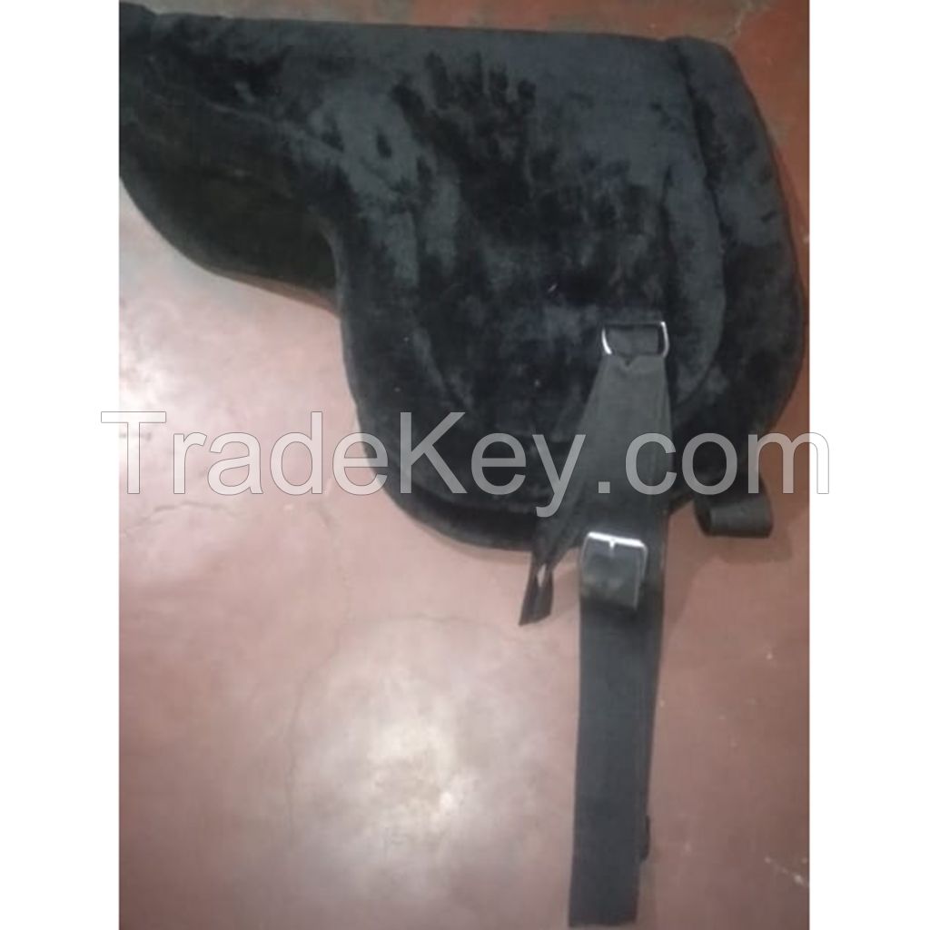 Genuine imported material full Black mink jumping saddle pad for horse