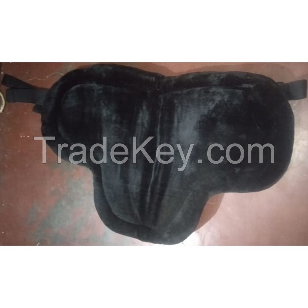 Genuine imported material full Black mink jumping saddle pad for horse 
