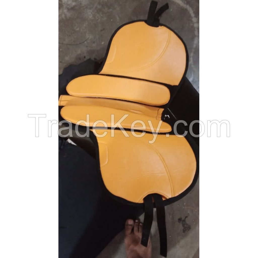 Genuine imported synthetic pony pad black saddle with PP mink girth and dressage saddle