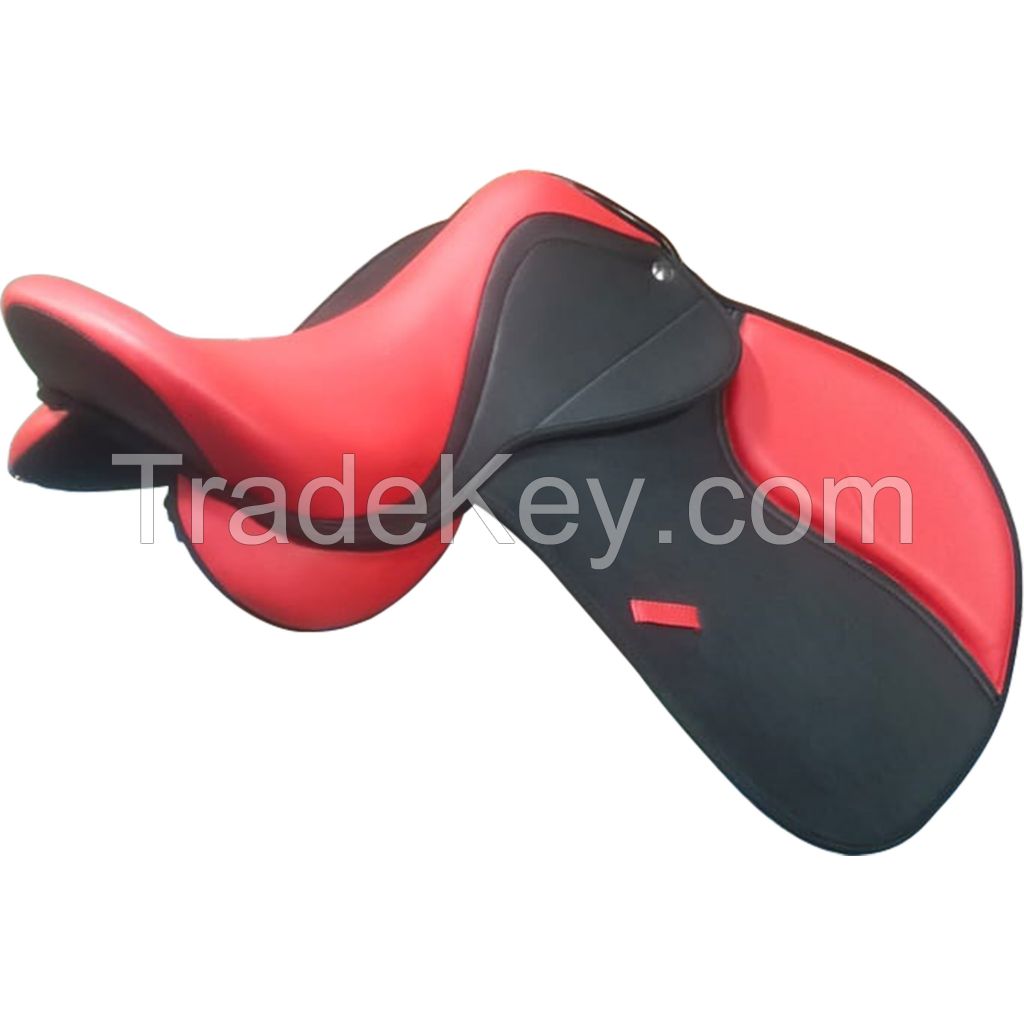 Genuine imported synthetic status horse Orange seat saddle with rust proof fitting 