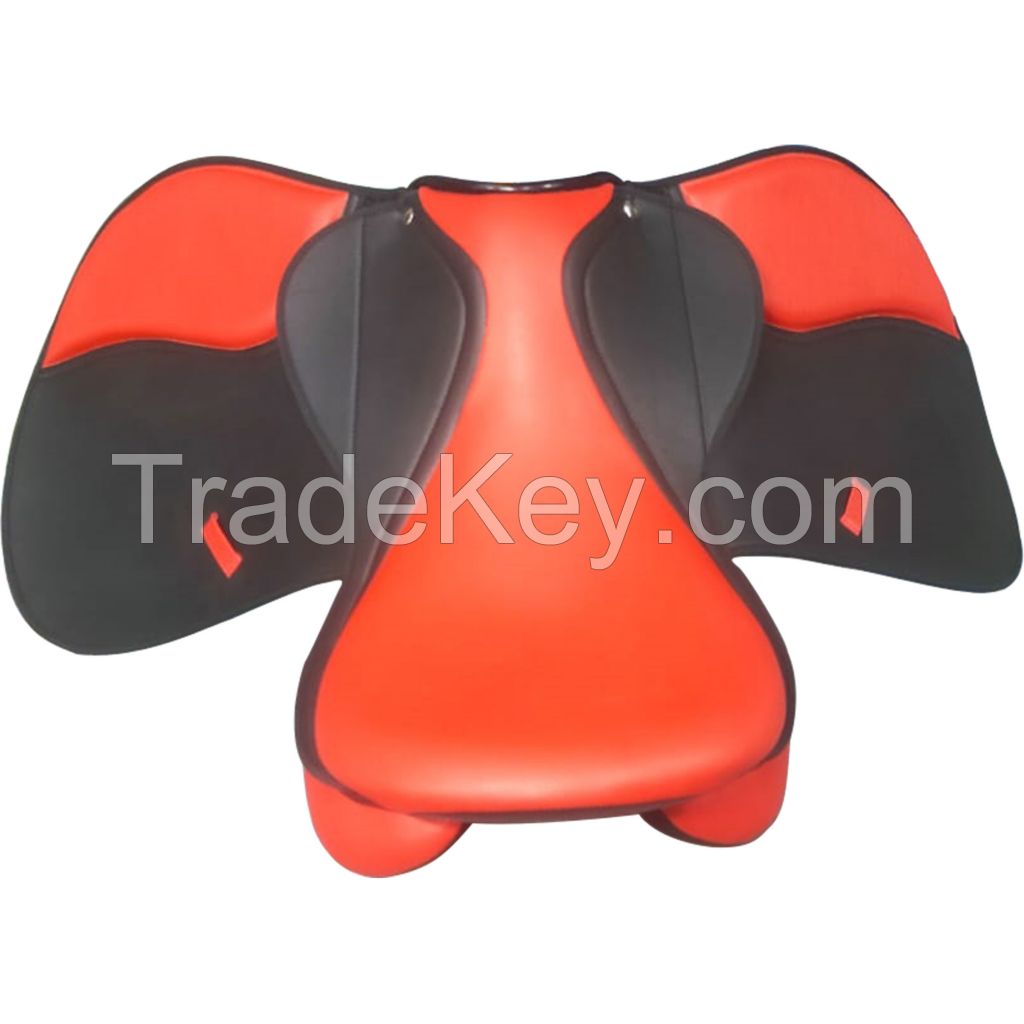Genuine imported synthetic status horse Orange seat saddle with rust proof fitting 