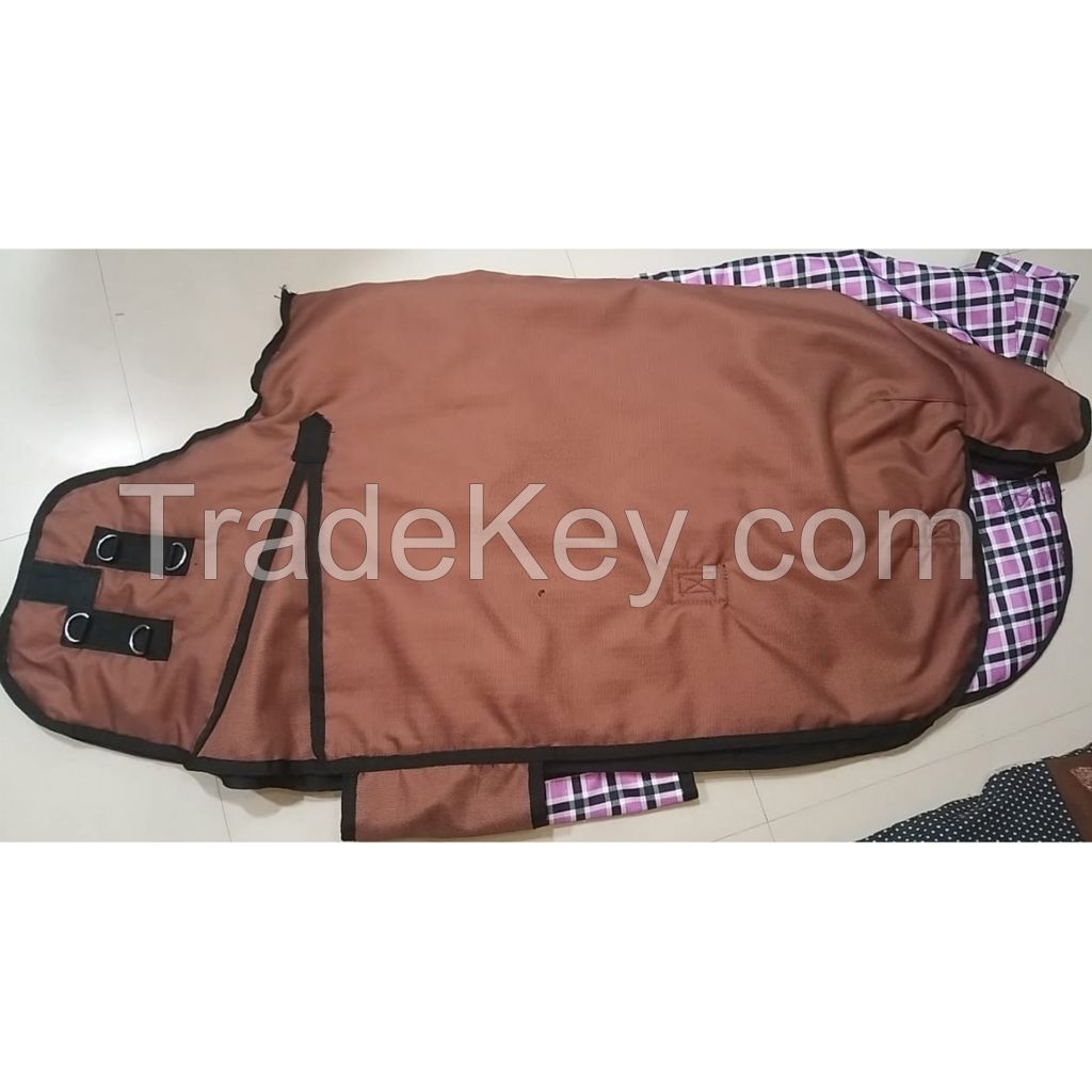 Turnout waterproof winter pony horse brown with rust proof fittings 150-300g filling