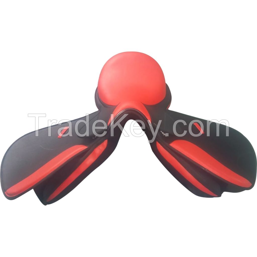 Genuine imported synthetic status horse Orange seat saddle with rust proof fitting 