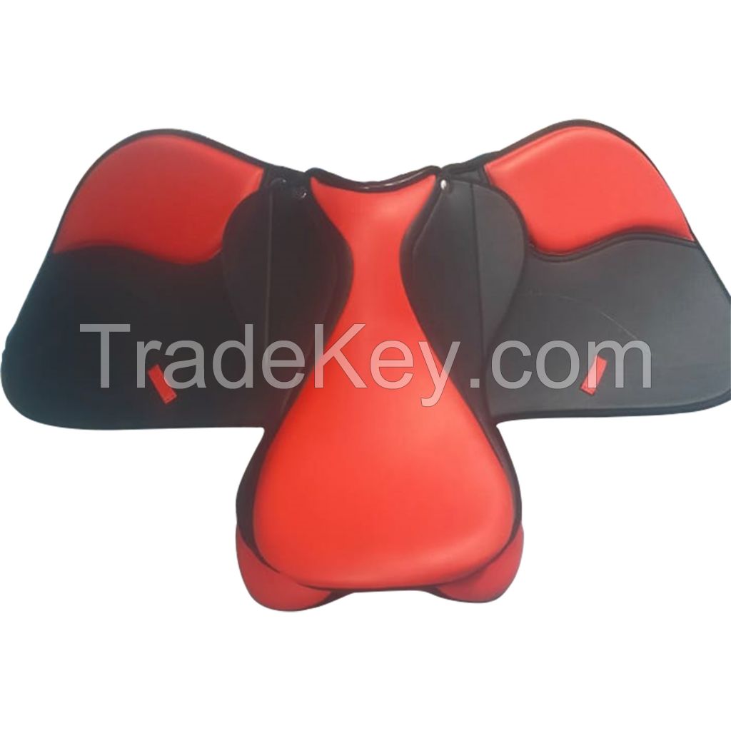 Genuine imported synthetic status horse Orange seat saddle with rust proof fitting 